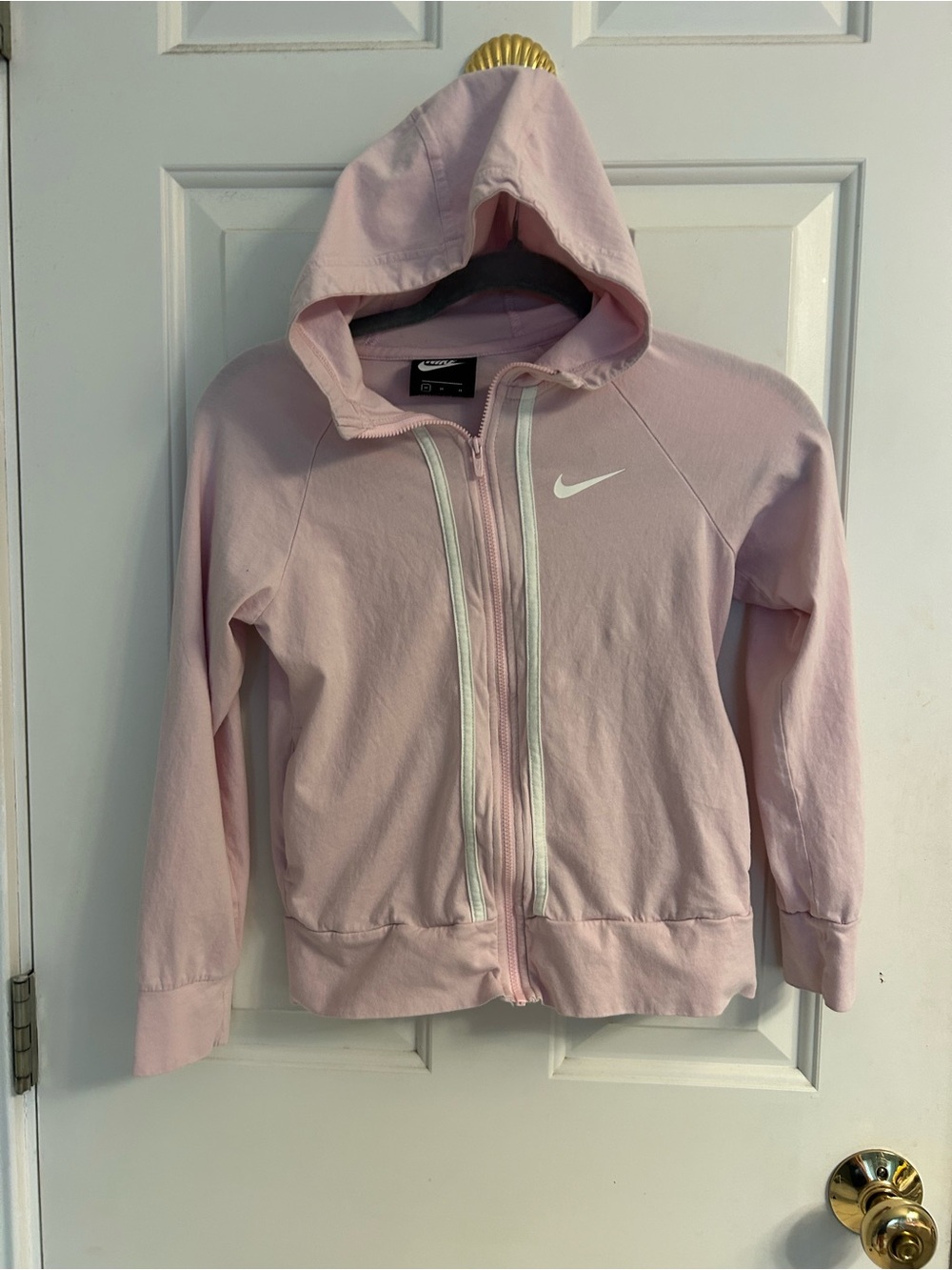 Girls Nike Light Pink Hooded Full-Zip Lightweight Jacket